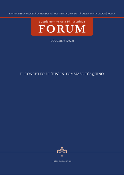 					View Vol. 9 (2023): The Concept of “Ius“ in Thomas Aquinas
				